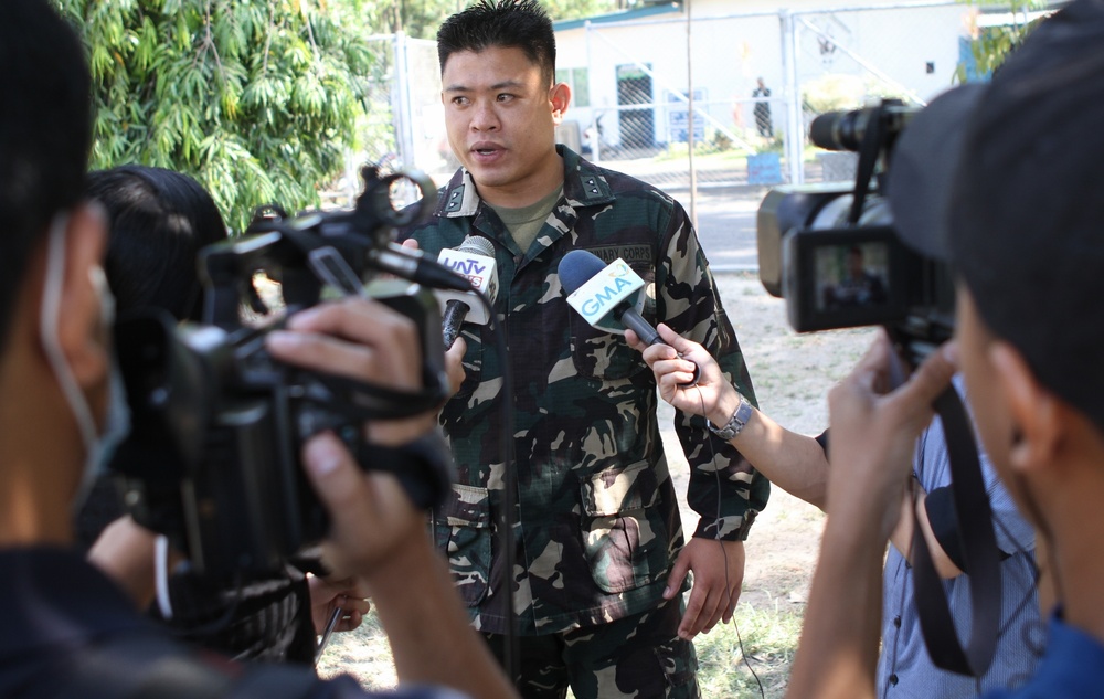 PAF personnel answer questions during Balikatan Media Day