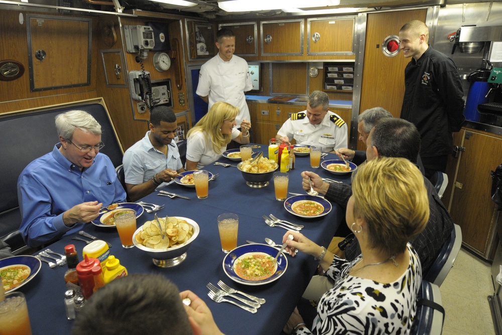 USS Dallas celebrity chef luncheon