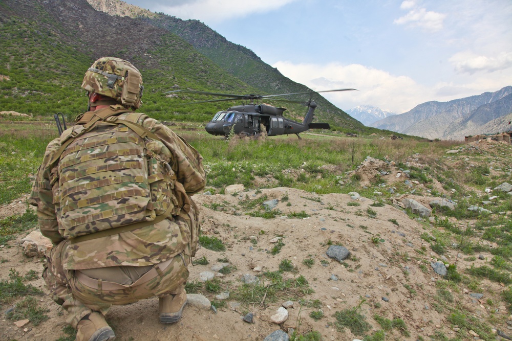 Brig Gen. Funk's visit to COP Pirtle King