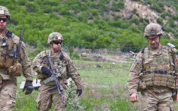 Brig Gen. Funk's visit to COP Pirtle King