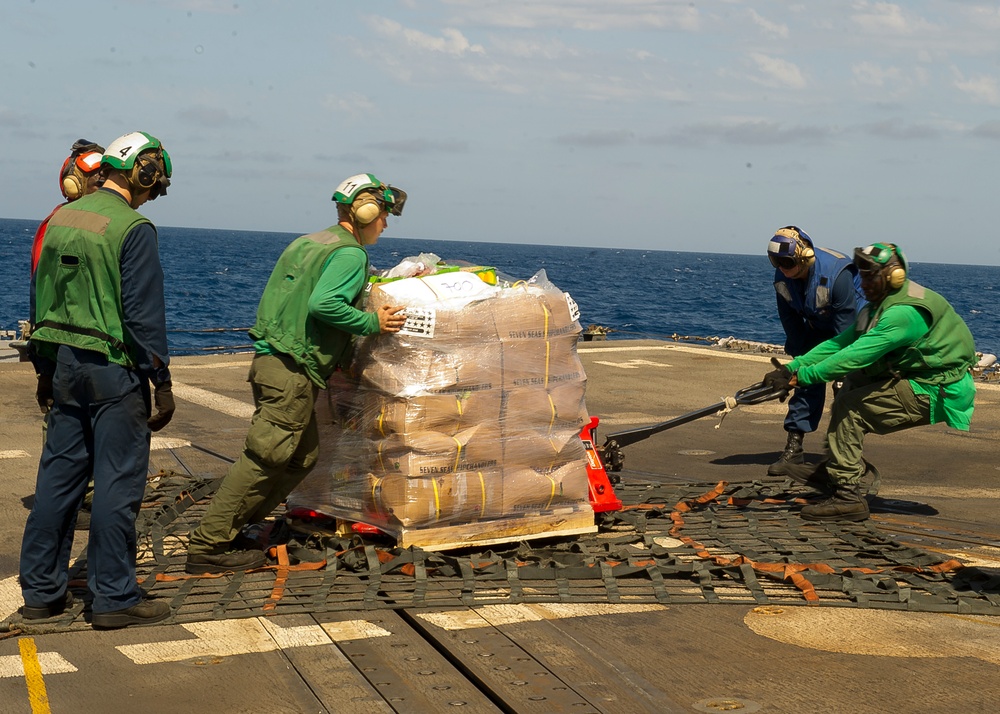 USS Taylor replenishment at sea