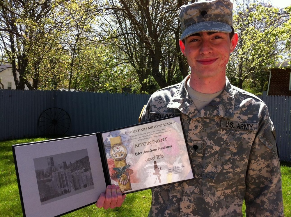 Spc. Tyler Faulkner, a Mastic Beach resident and New York National Guard soldier, accepted into West Point