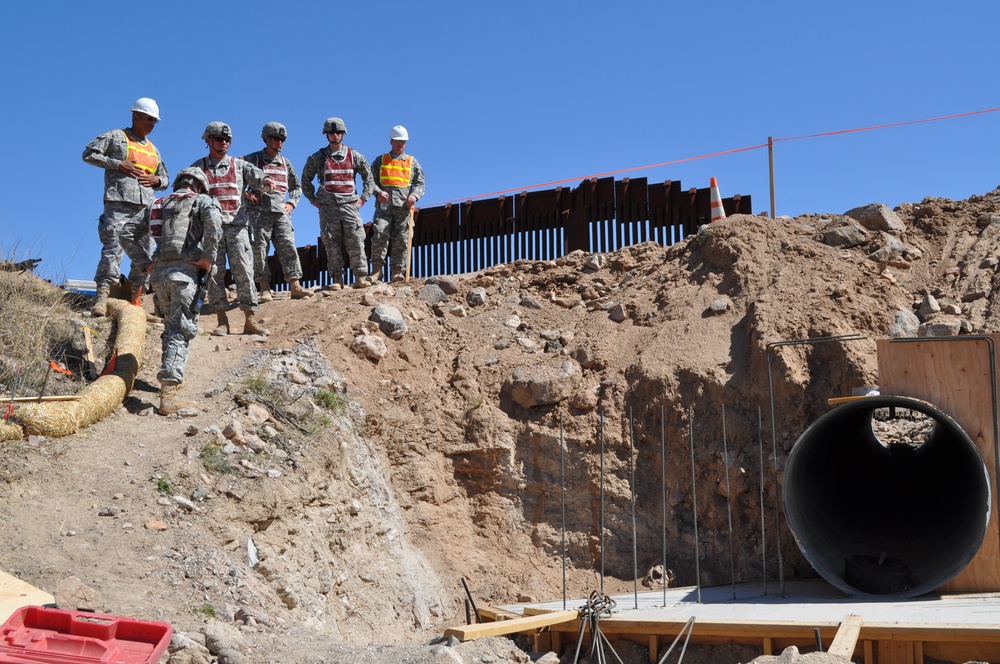 4th MEB leaders observe USBP culvert construction project