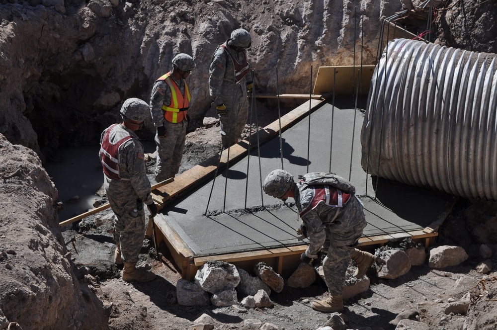 103rd Engineer soldiers enhance USBP culvert construction