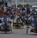 Competitors rush forward