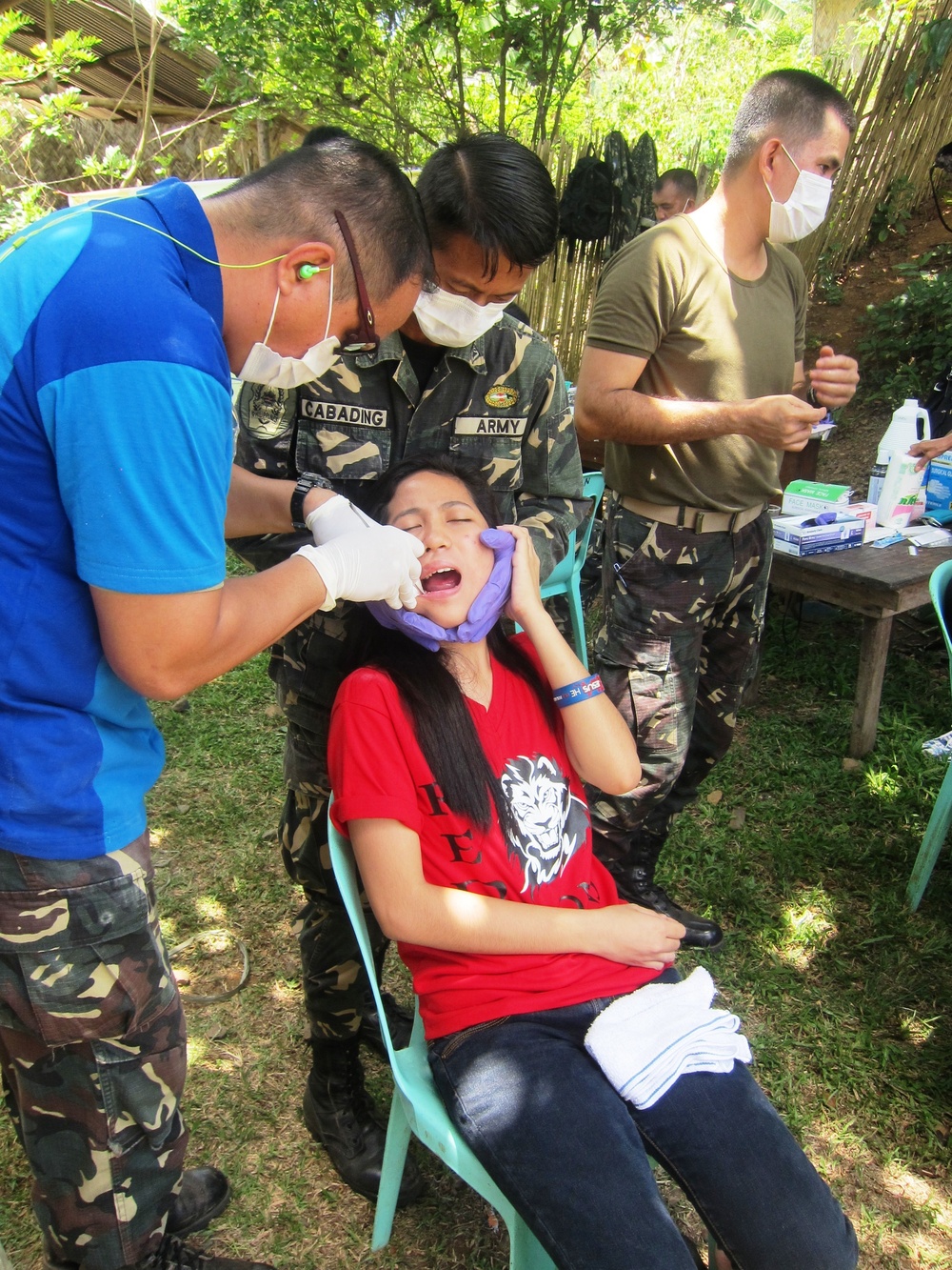 Armed Forces of the Philippines provide free dental care during BK12