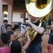 Blue Ridge sailors play games and music with Cambodian children