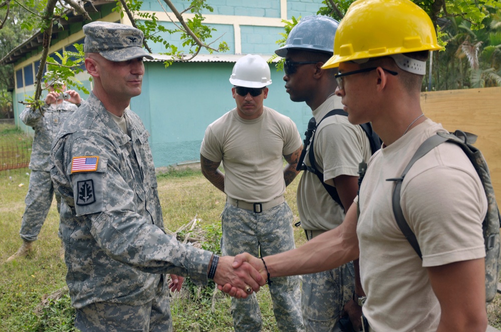 Missouri National Guard leadership tour Honduras work sites