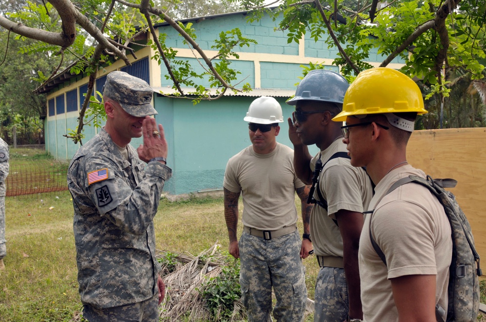 Missouri National Guard leadership tour Honduras work sites