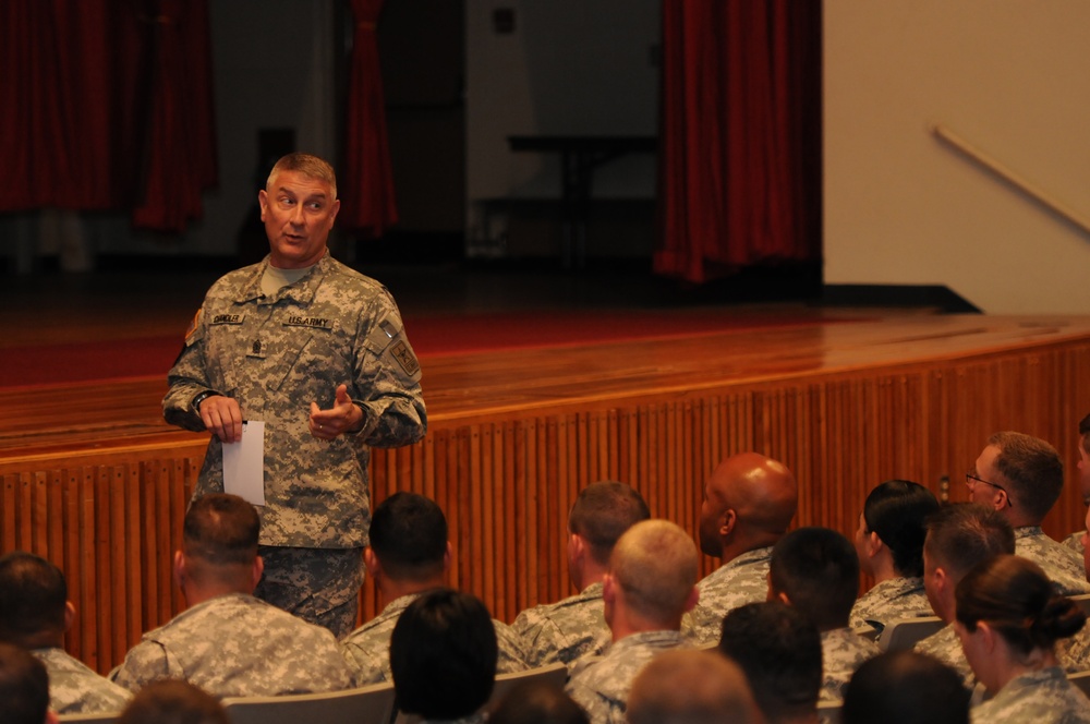 Army’s top enlisted leader addresses Fort Carson Soldiers
