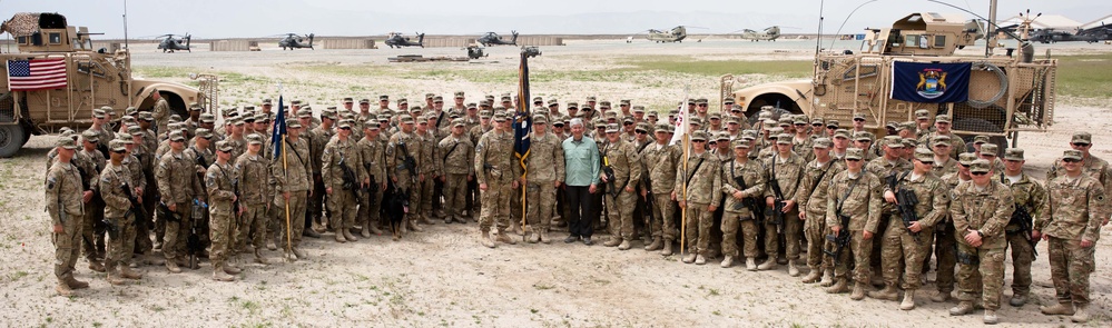 Michigan governor visits soldiers in Afghanistan