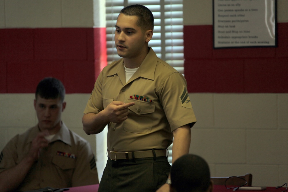 Spreading the word: Marines, students talk 21st Century job skills