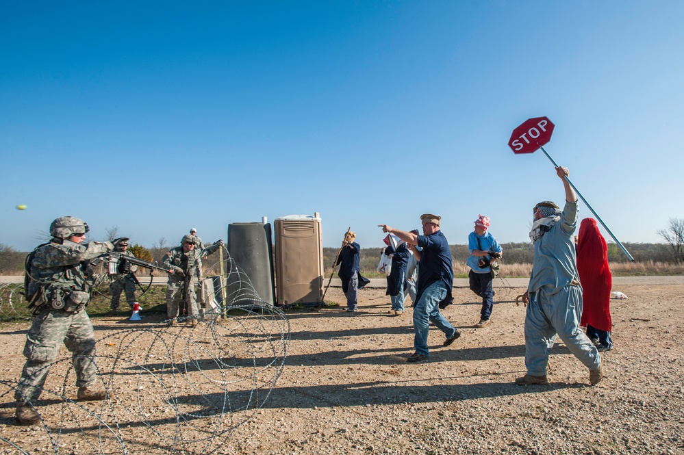 818th Engineer Company Entry Control Point Riot Exercise