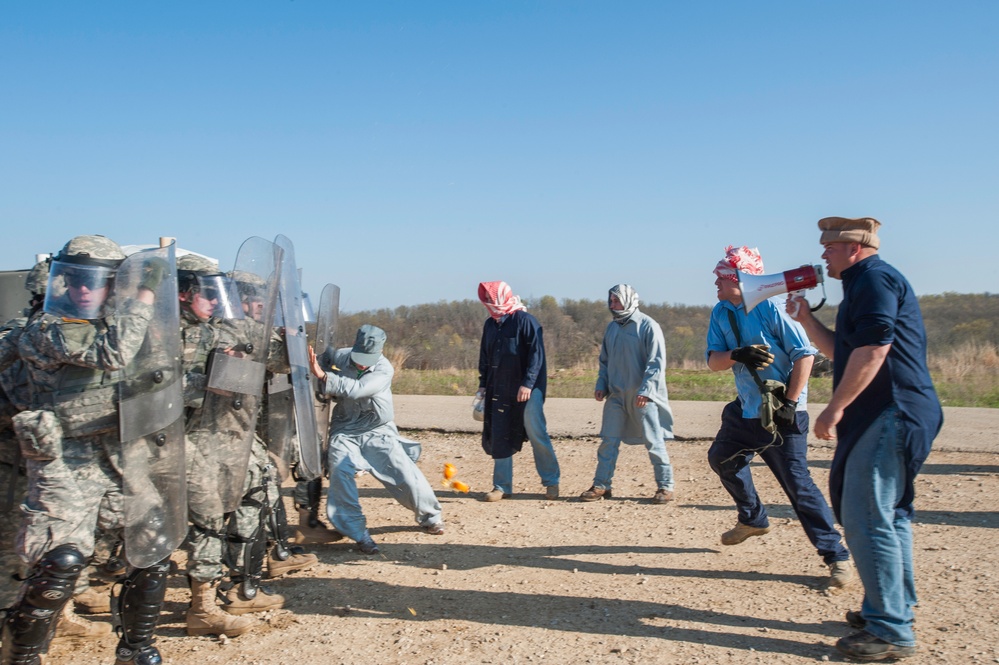 818th Engineer Company Entry Control Point Riot Exercise