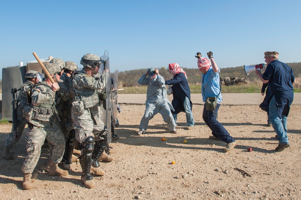 818th Engineer Company Entry Control Point Riot Exercise