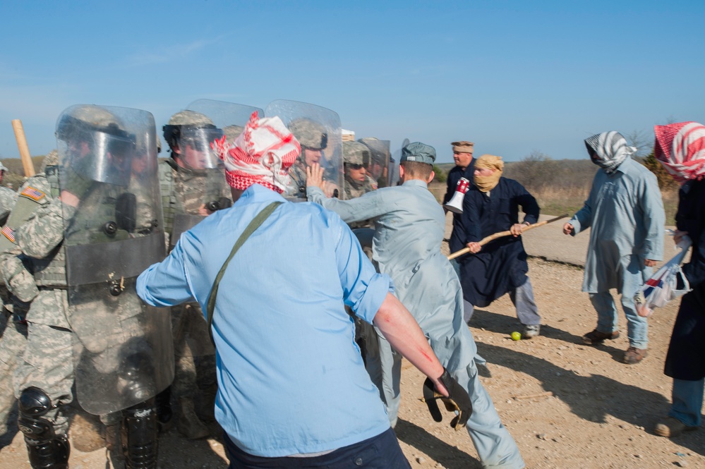 818th Engineer Company Entry Control Point Riot Exercise