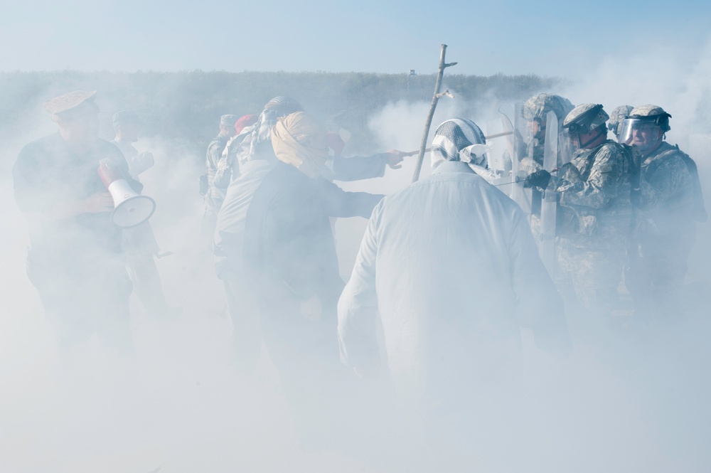 818th Engineer Company Entry Control Point Riot Exercise