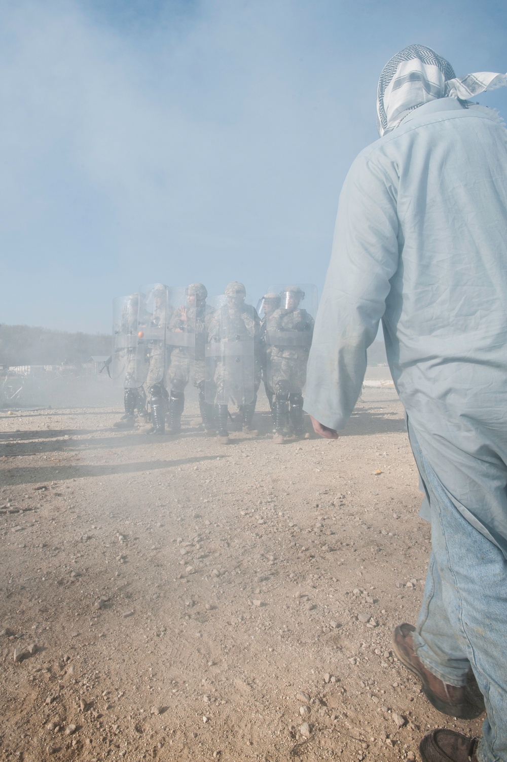 818th Engineer Company Entry Control Point Riot Exercise