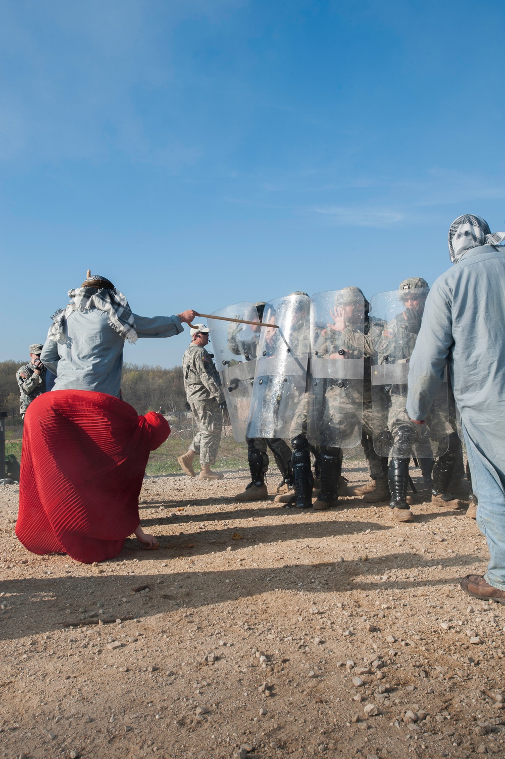 818th Engineer Company Entry Control Point Riot Exercise