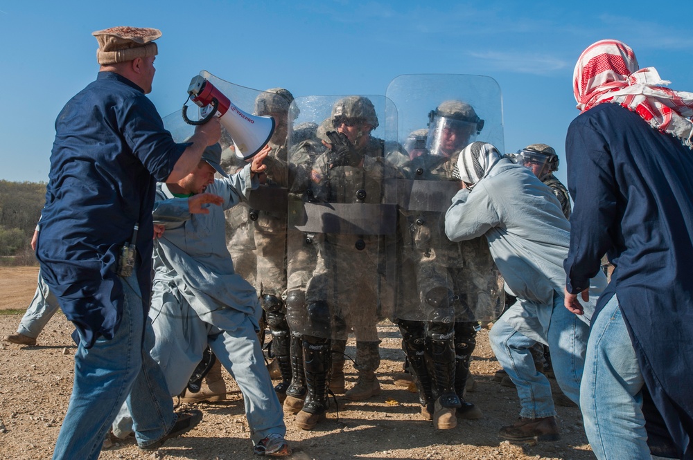 818th Engineer Company Entry Control Point Riot Exercise