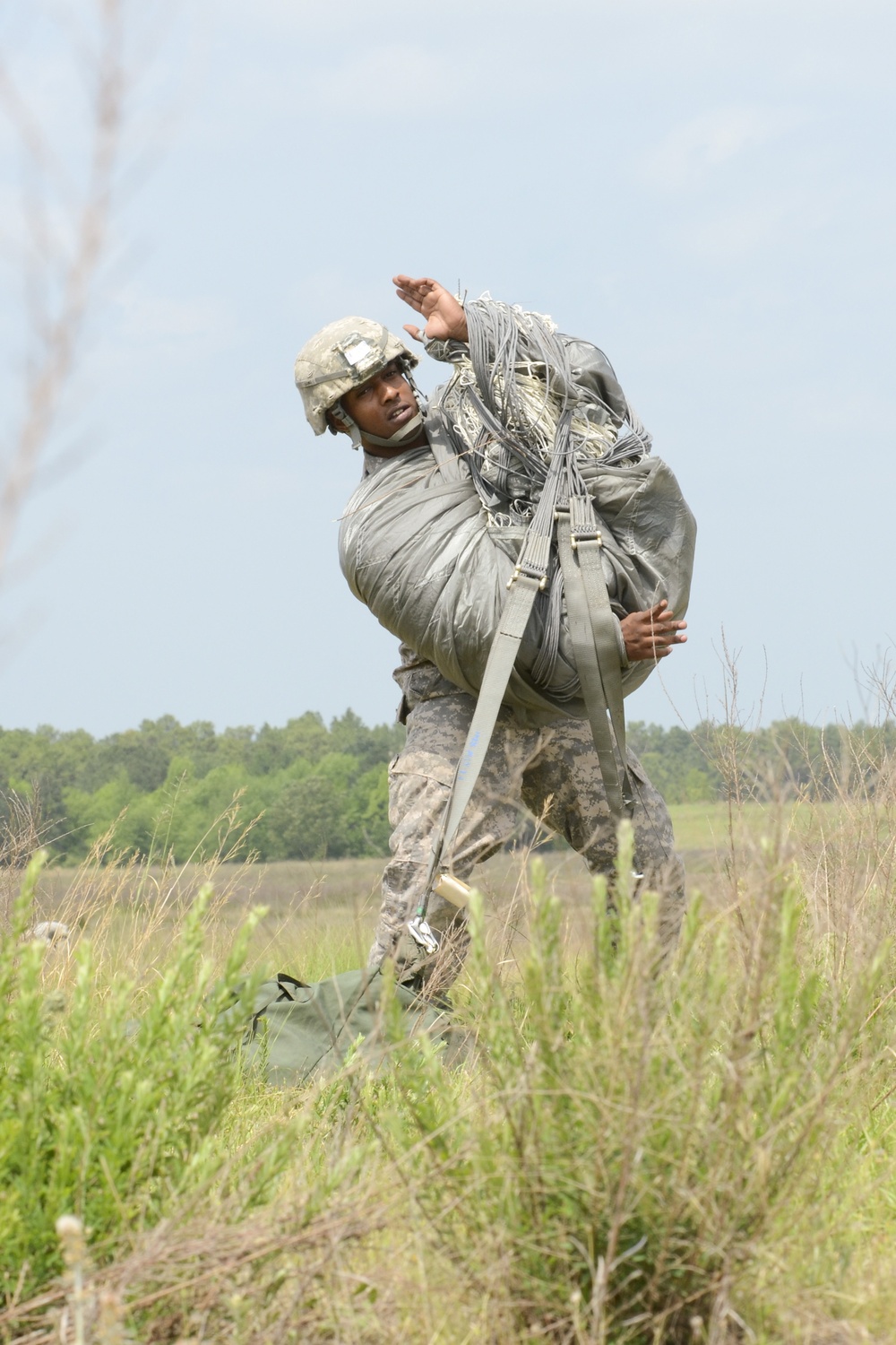 XVIII Airborne Corps -- jump in Normandy DZ, Fort Bragg, N.C.