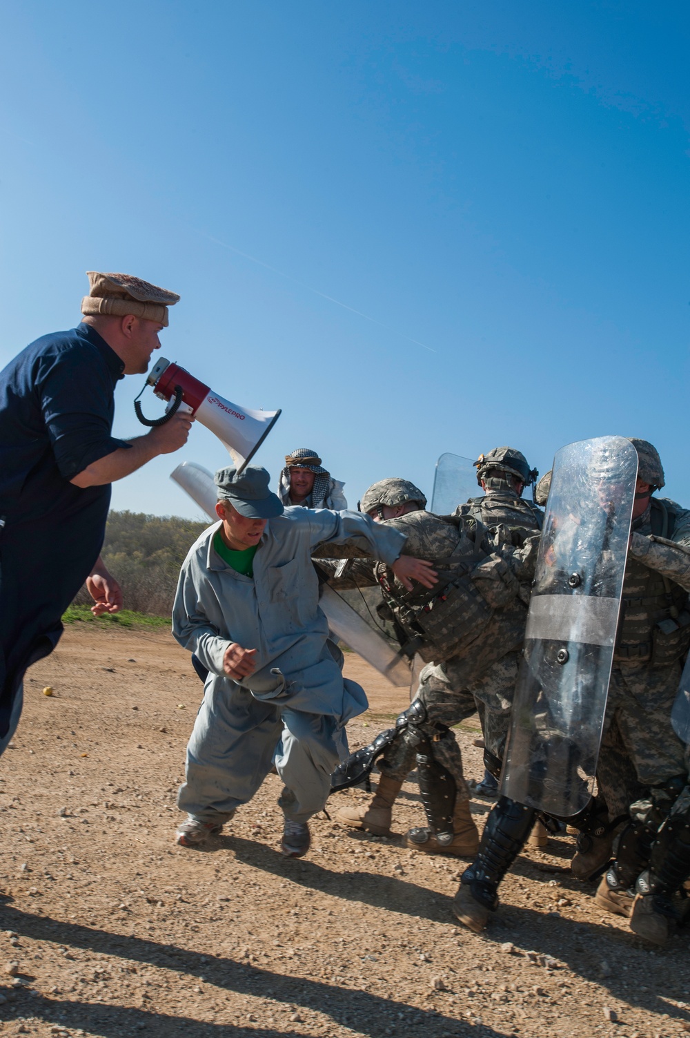 818th Engineer Company Entry Control Point Riot Exercise