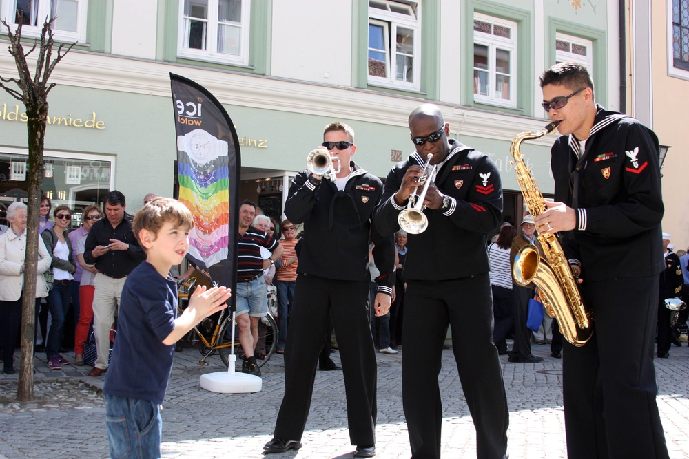 US Naval Forces Europe Band performs during the Garmisch-Partenkirchen Military Music Festiva