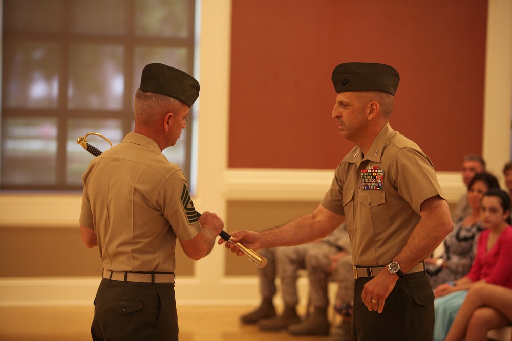 ‘I loved every second of it’: sergeant major bids farewell to 2nd MLG