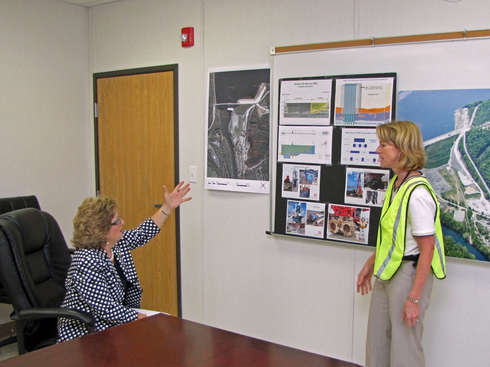 Black visits Center Hill Dam Foundation Remediation Project