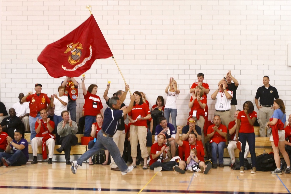 All-Marine sitting volleyball team compete at Warrior Games