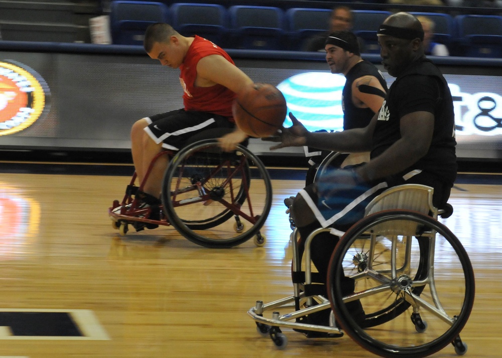 Army Dominates Marines In WheelChair Basketball Rematch