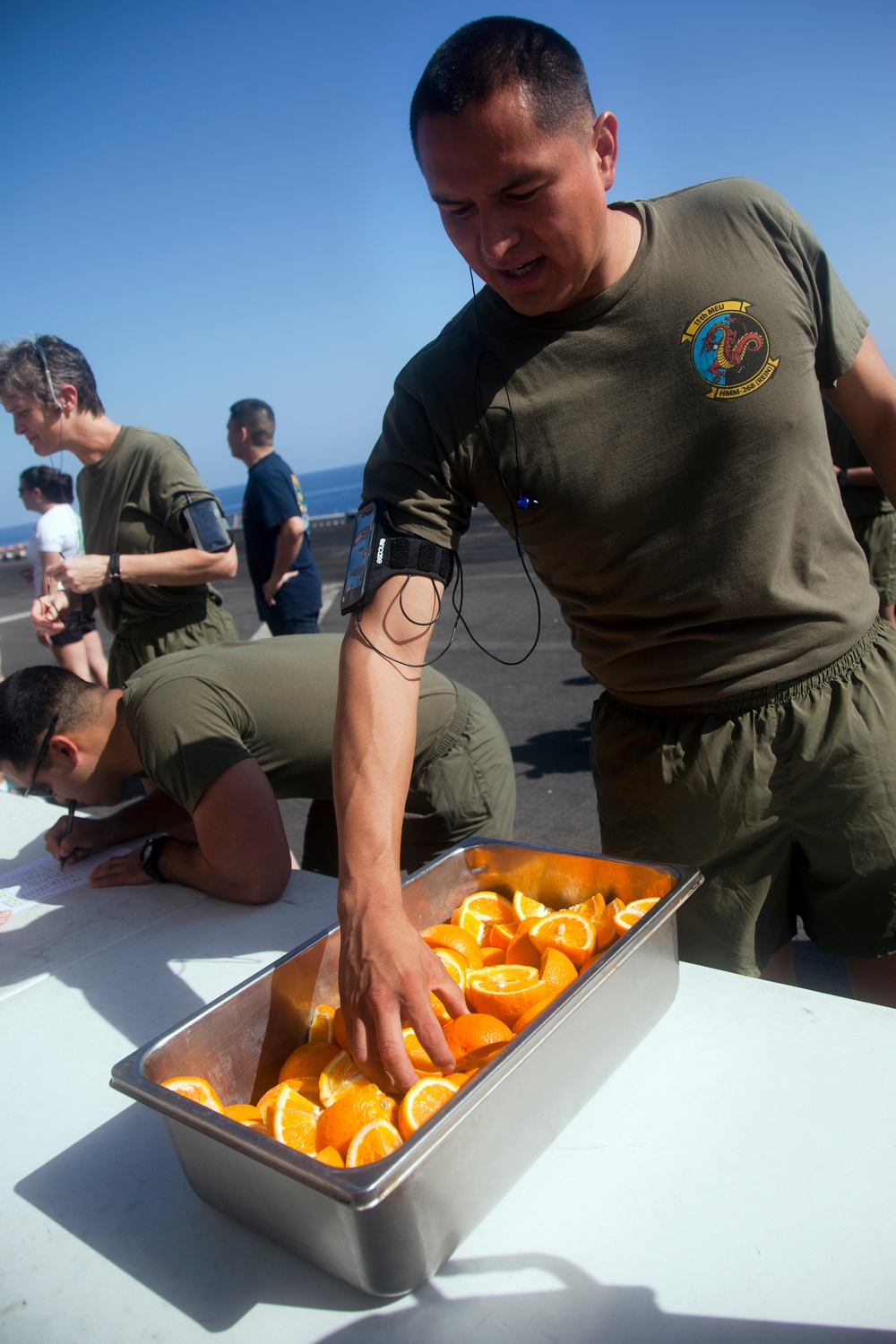 Marines, sailors run aboard USS Makin Island