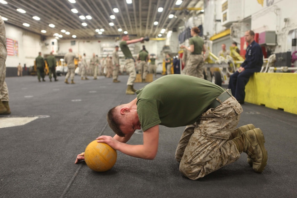 Warrior of the Month competition aboard USS Iwo Jima