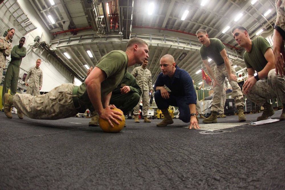 Warrior of the Month competition aboard USS Iwo Jima