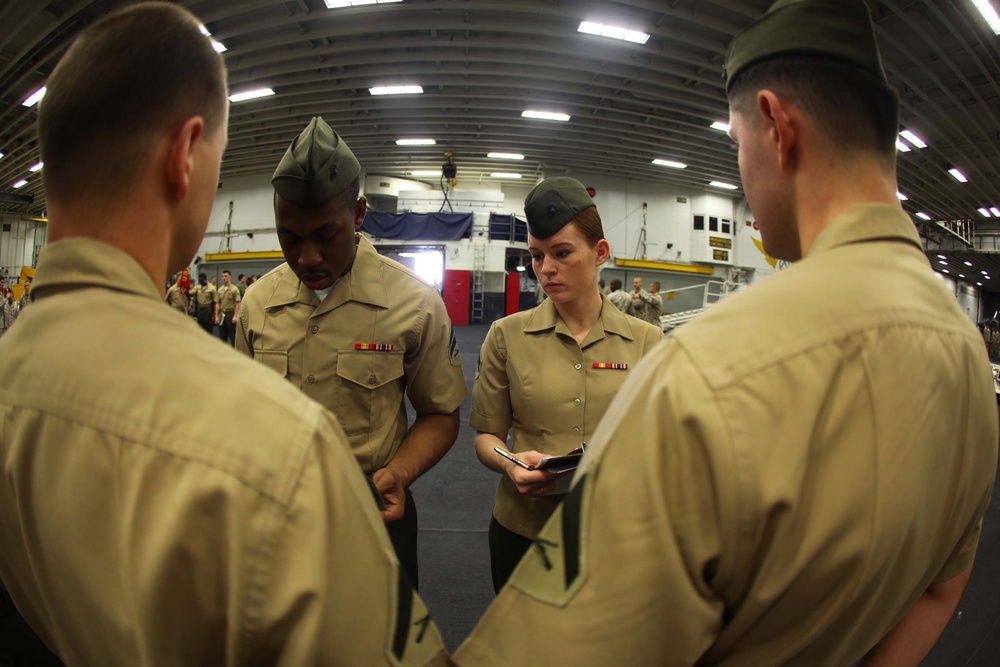 Warrior of the Month competition aboard USS Iwo Jima