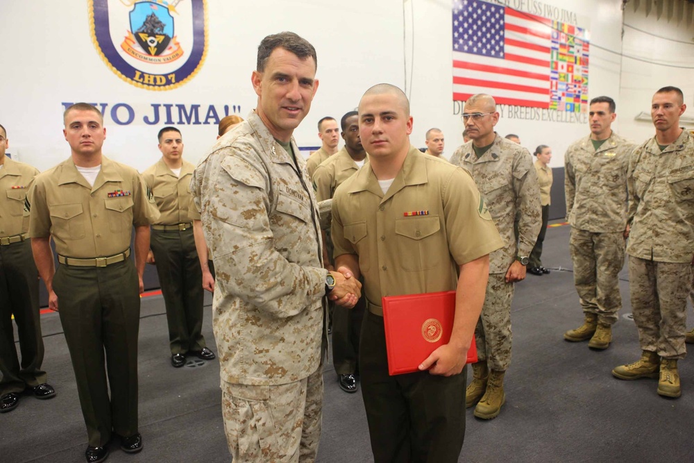 Warrior of the Month competition aboard USS Iwo Jima