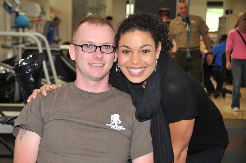 Jordin Sparks, Nephew Tommy visit Walter Reed