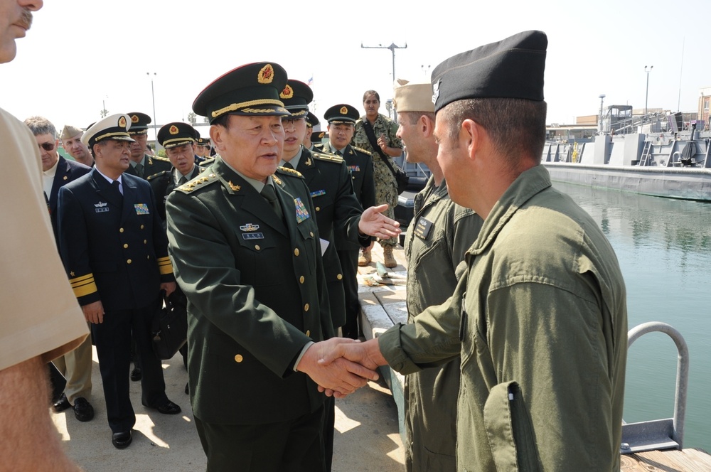 Chinese military delegates in San Diego