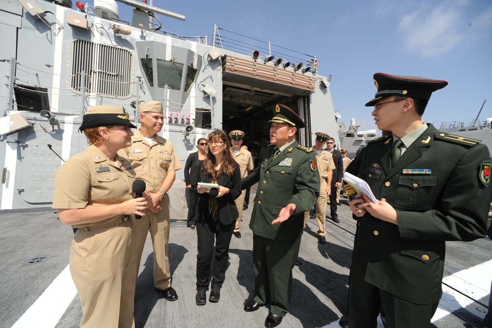 Chinese military delegates in San Diego