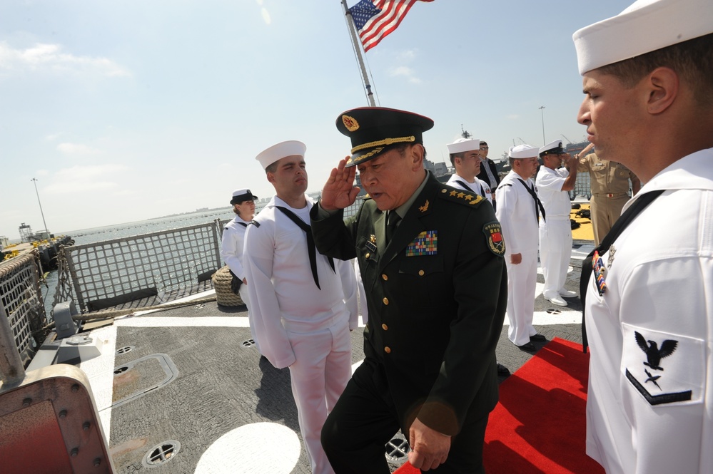 Chinese military delegates in San Diego