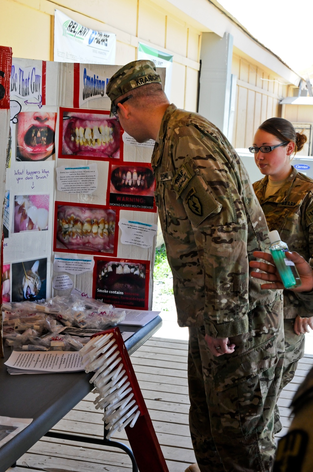 Soldiers learn the facts about healthy living at FOB Salerno