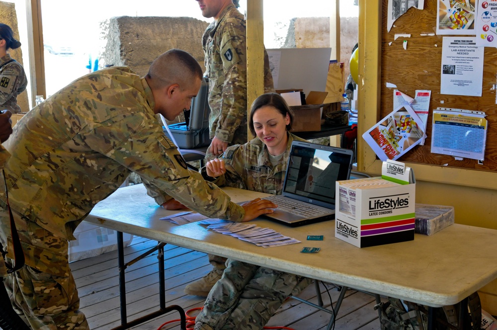 Soldiers learn the facts about healthy living at FOB Salerno