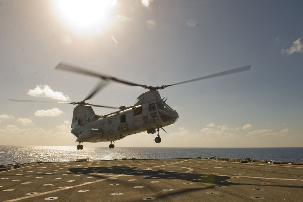 Marines aboard USS Pearl Harbor