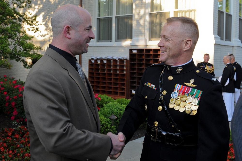 Evening parade reception at Marine Barracks Washington