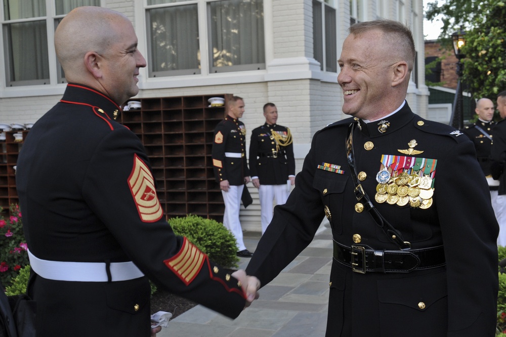 Evening parade reception at Marine Barracks Washington