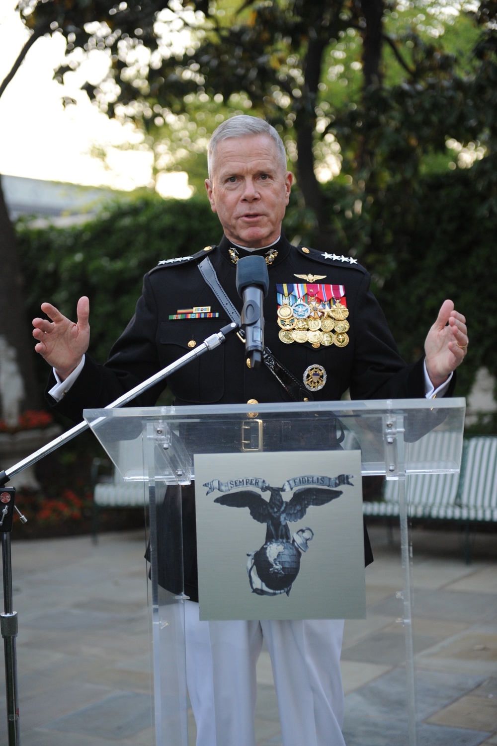 Evening parade reception at Marine Barracks Washington