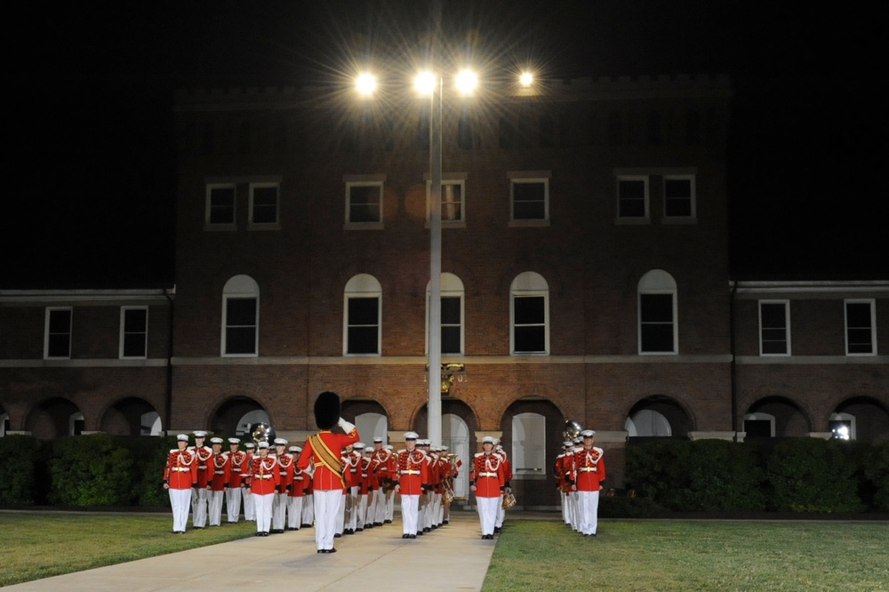 Evening parade reception at Marine Barracks Washington