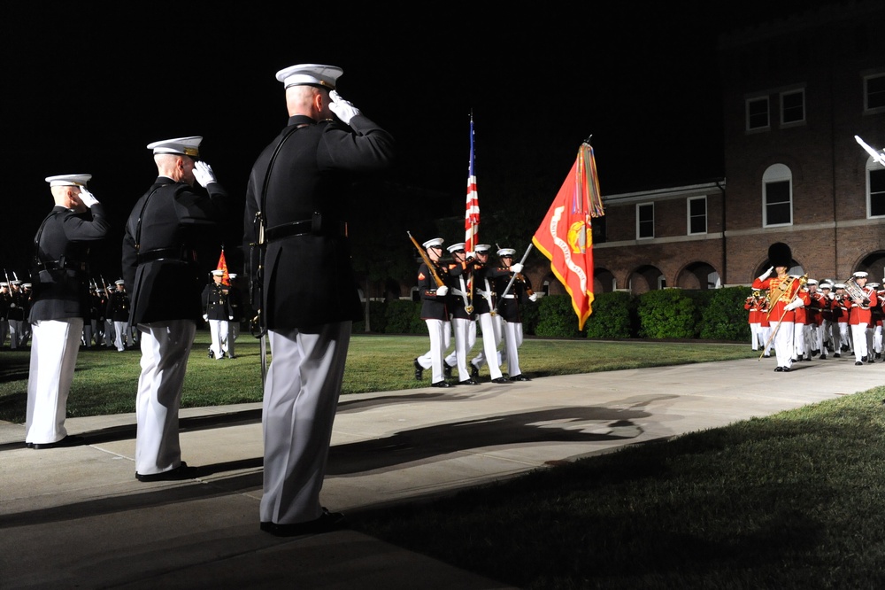 Evening parade reception at Marine Barracks Washington