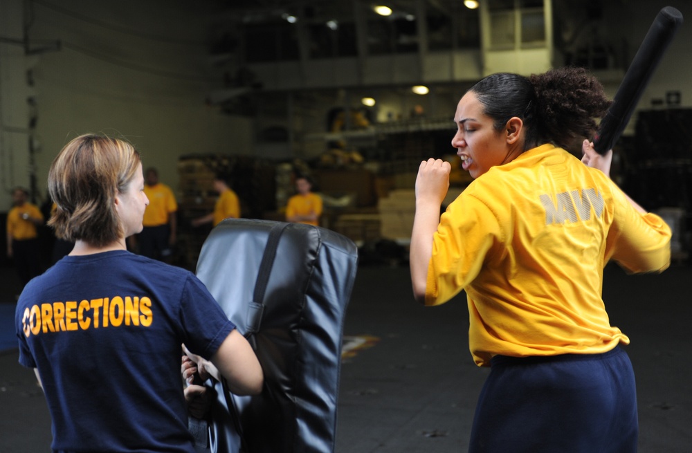George H.W. Bush is in the Atlantic Ocean conducting carrier qualifications.
