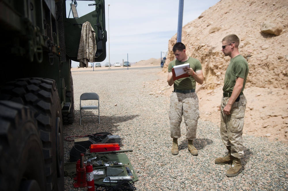 Marines train in Jordan